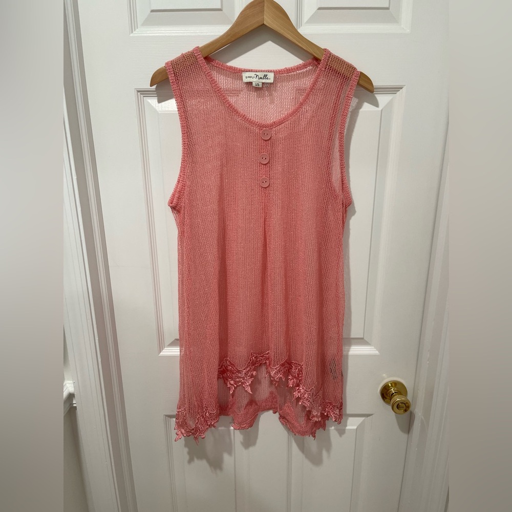 Beautiful sheer lace tunic NWOT